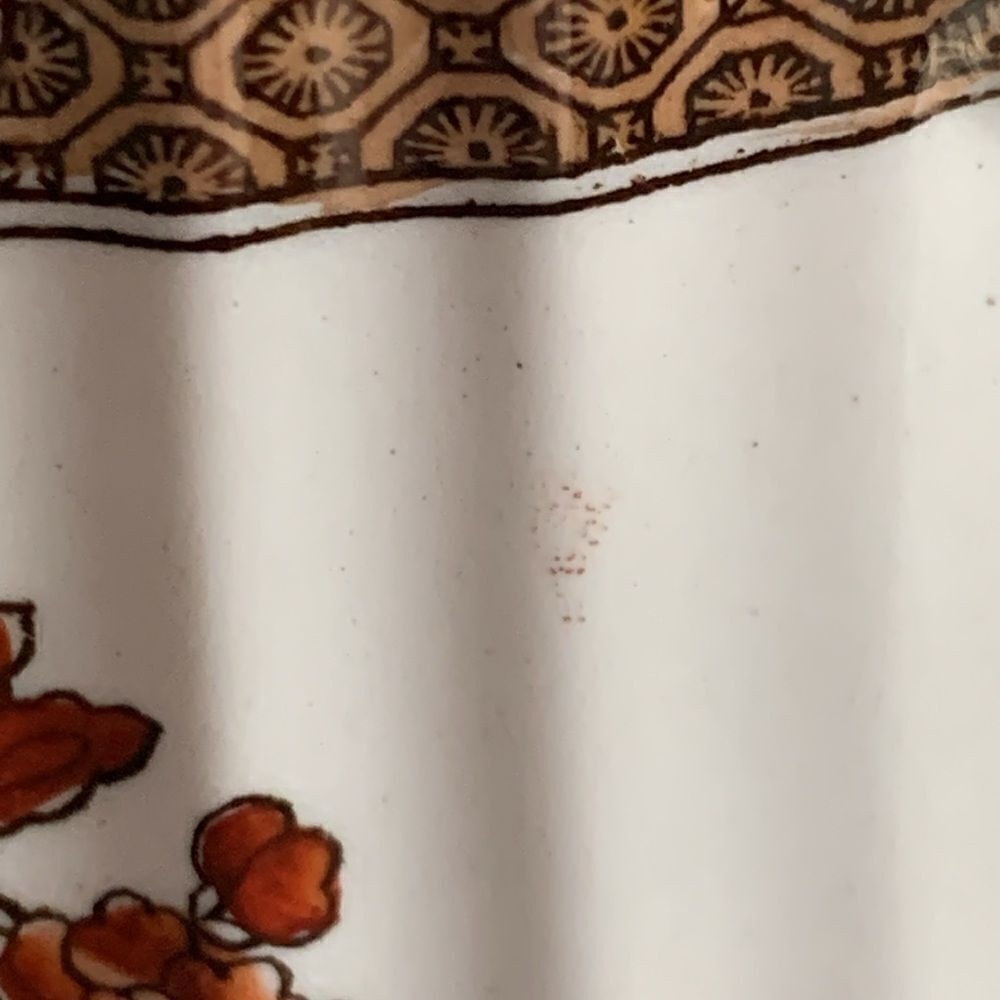 As Is Damaged Copeland Spode Indian Tree Small Pitcher Orange Floral Scallop - Picture 11 of 17